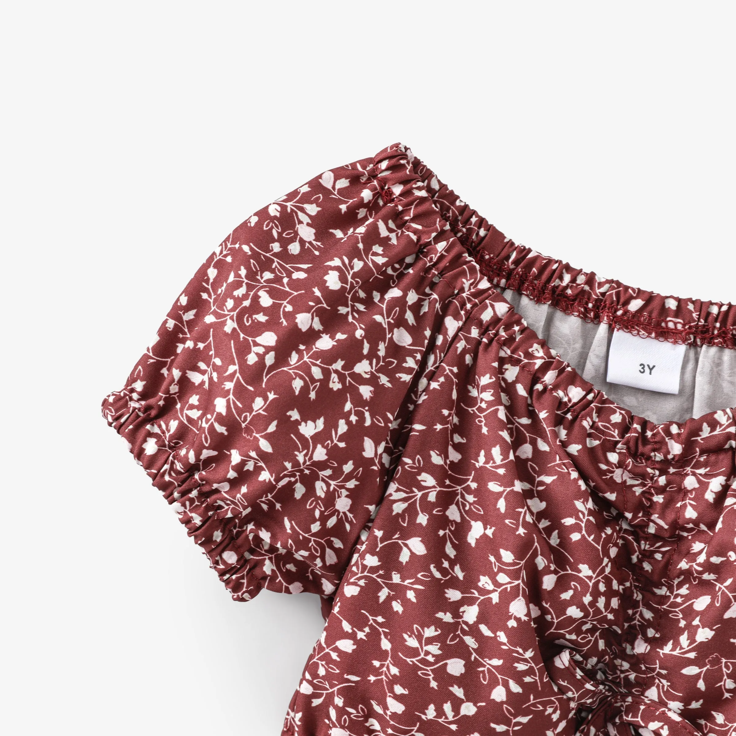 2pcs Toddler Girl Trendy Floral Print Tee and Layered Skirt Set