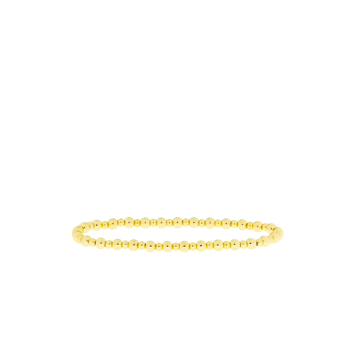 3mm/4mm Brass Ball Bracelet ~ Gold