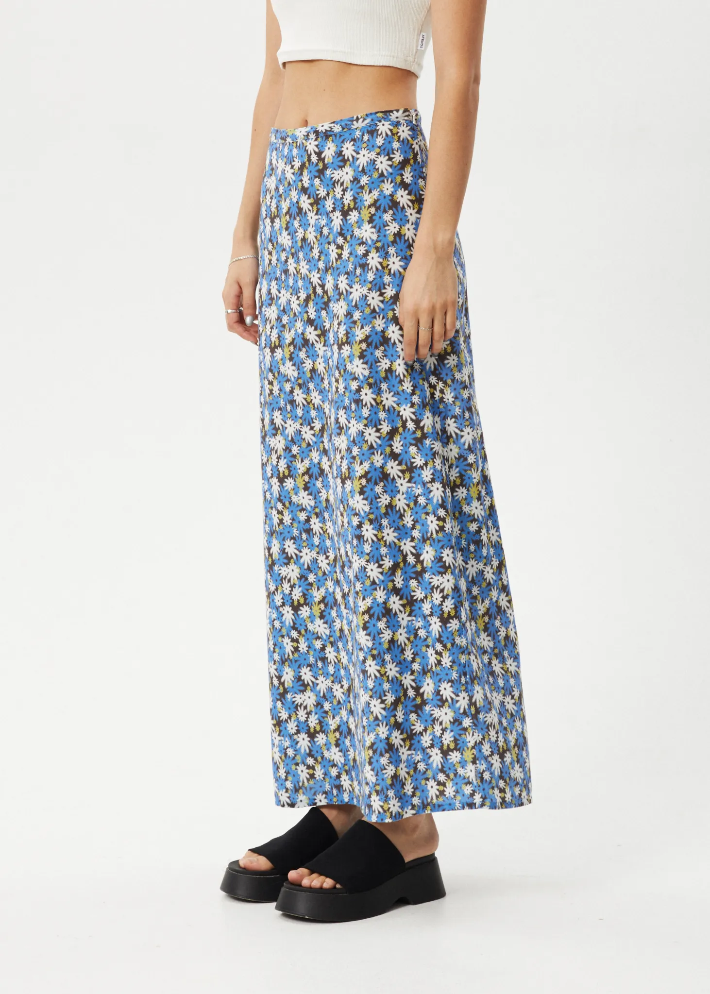 AFENDS Womens Petal - Maxi Skirt - Lake Floral