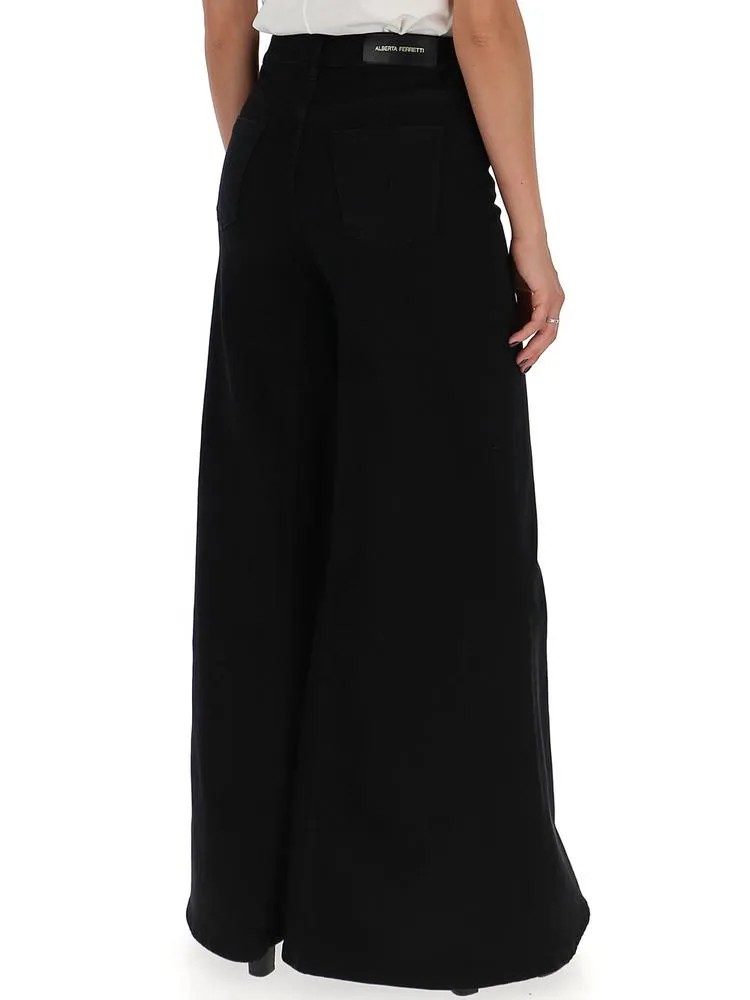 Alberta Ferretti Wide Leg Flared Jeans