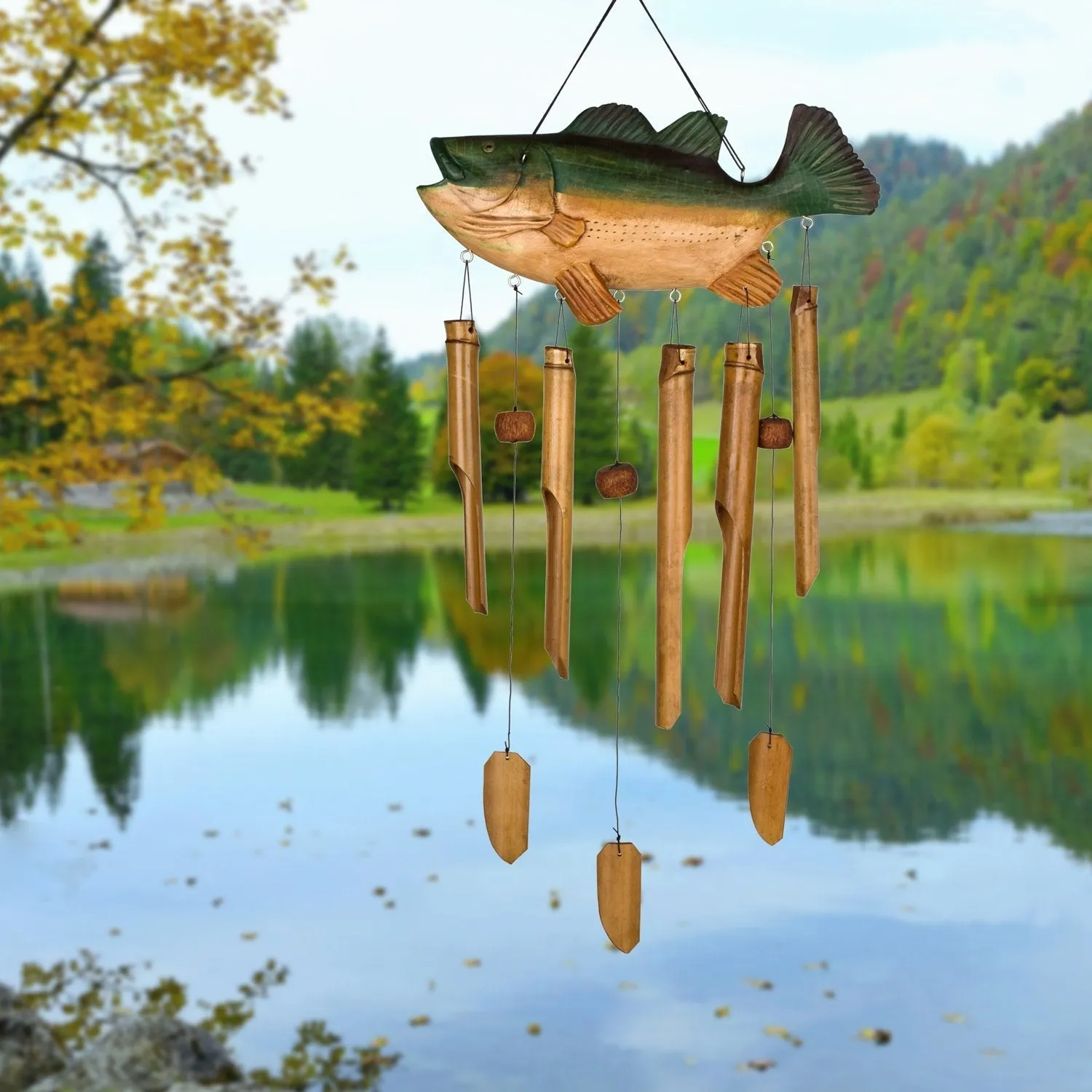 Animal Bamboo Chime - Bass Fish