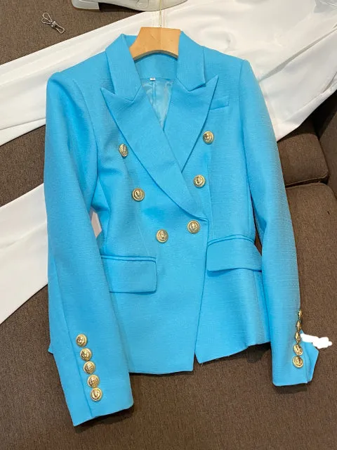 Ashoreshop 2022 All-Match Dusty Pink Green Blue Nude Black White Red Blazer Jacket