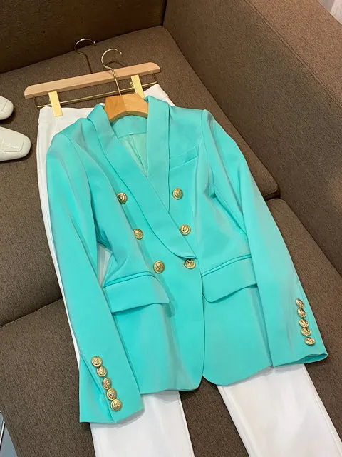 Ashoreshop 2022 All-Match Dusty Pink Green Blue Nude Black White Red Blazer Jacket