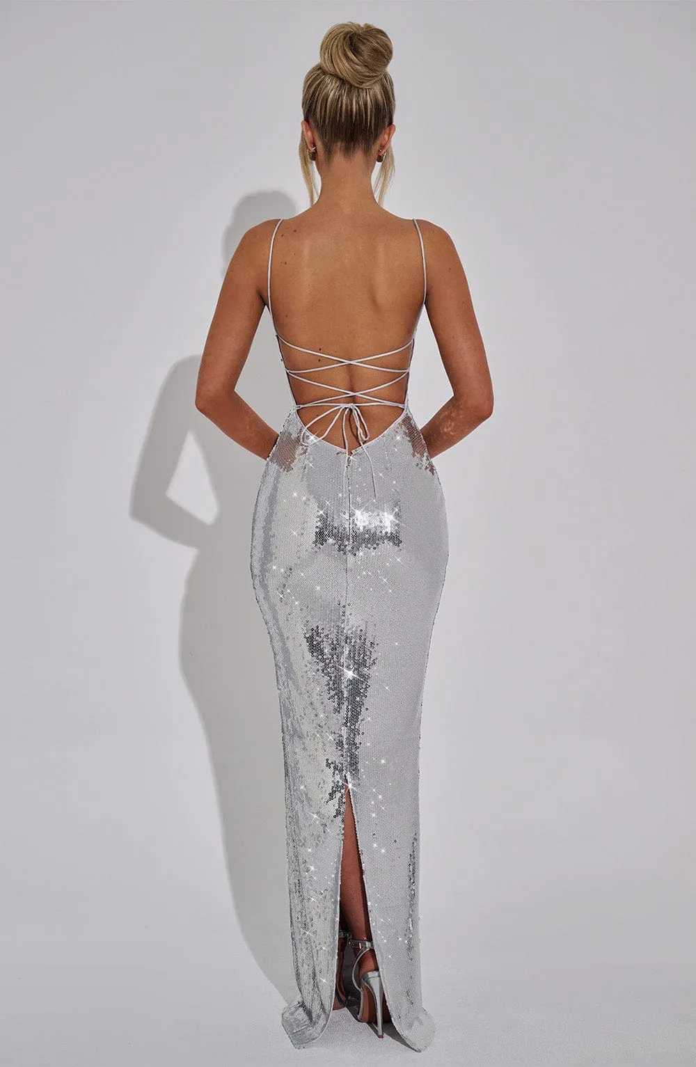 Atari Maxi Dress - Silver