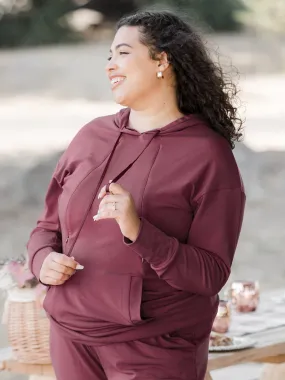 Bamboo Maternity & Nursing Hoodie | Fig