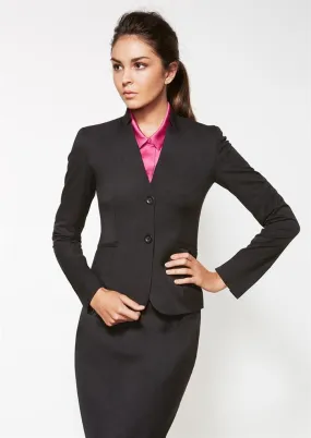 Biz Corporates Womens Cool Stretch Short Jacket with Reverse Lapel (60113)