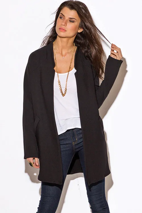 BLACK MANDARIN COLLAR JACKET