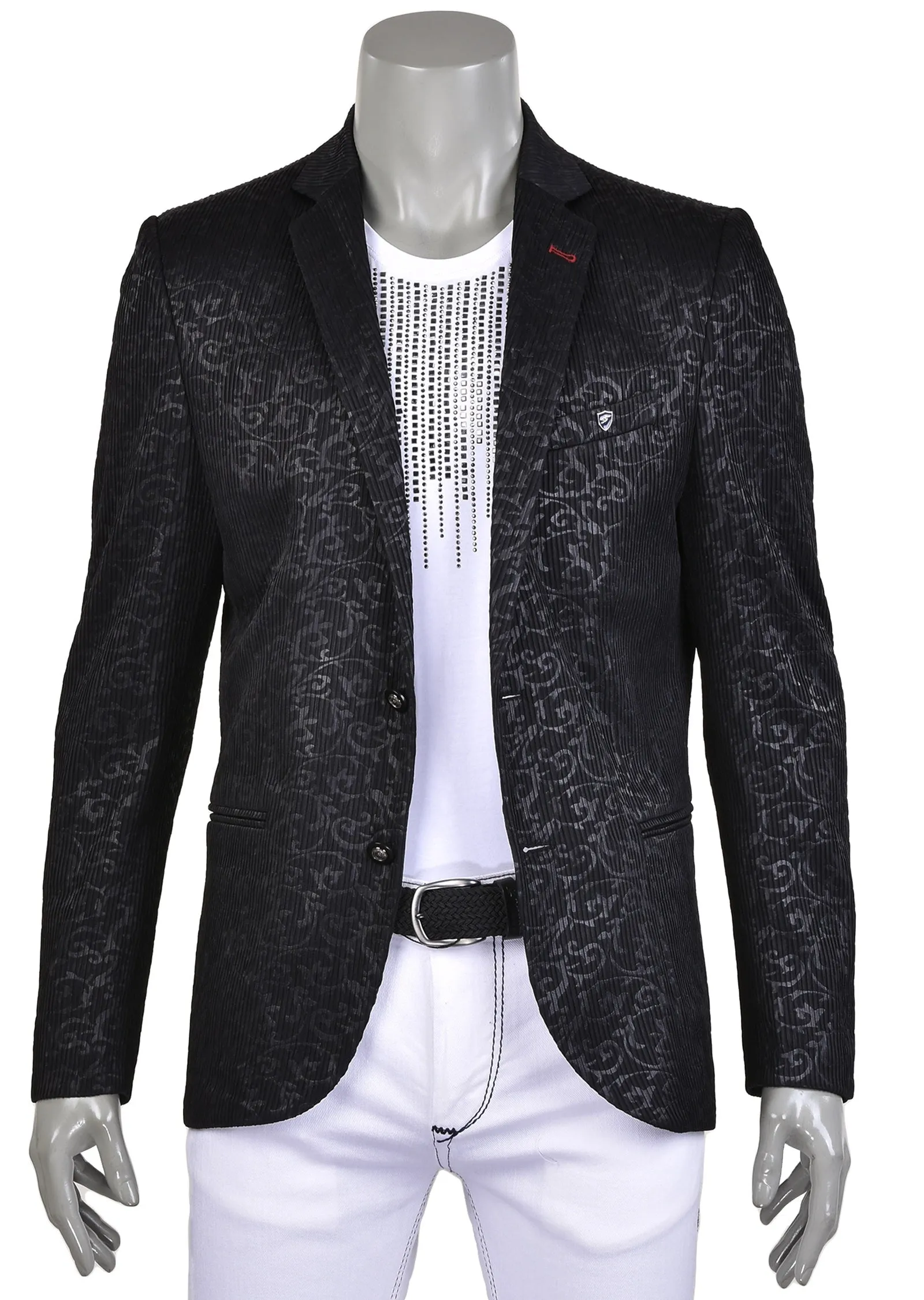 Black Paisley Jacquard Blazer