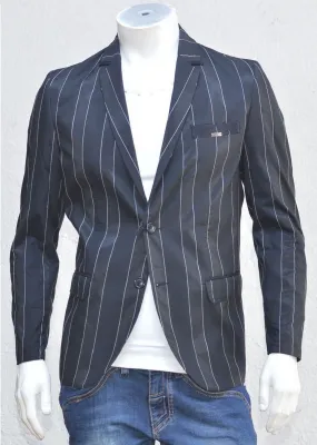 Black "Sunset" Stripe Blazer