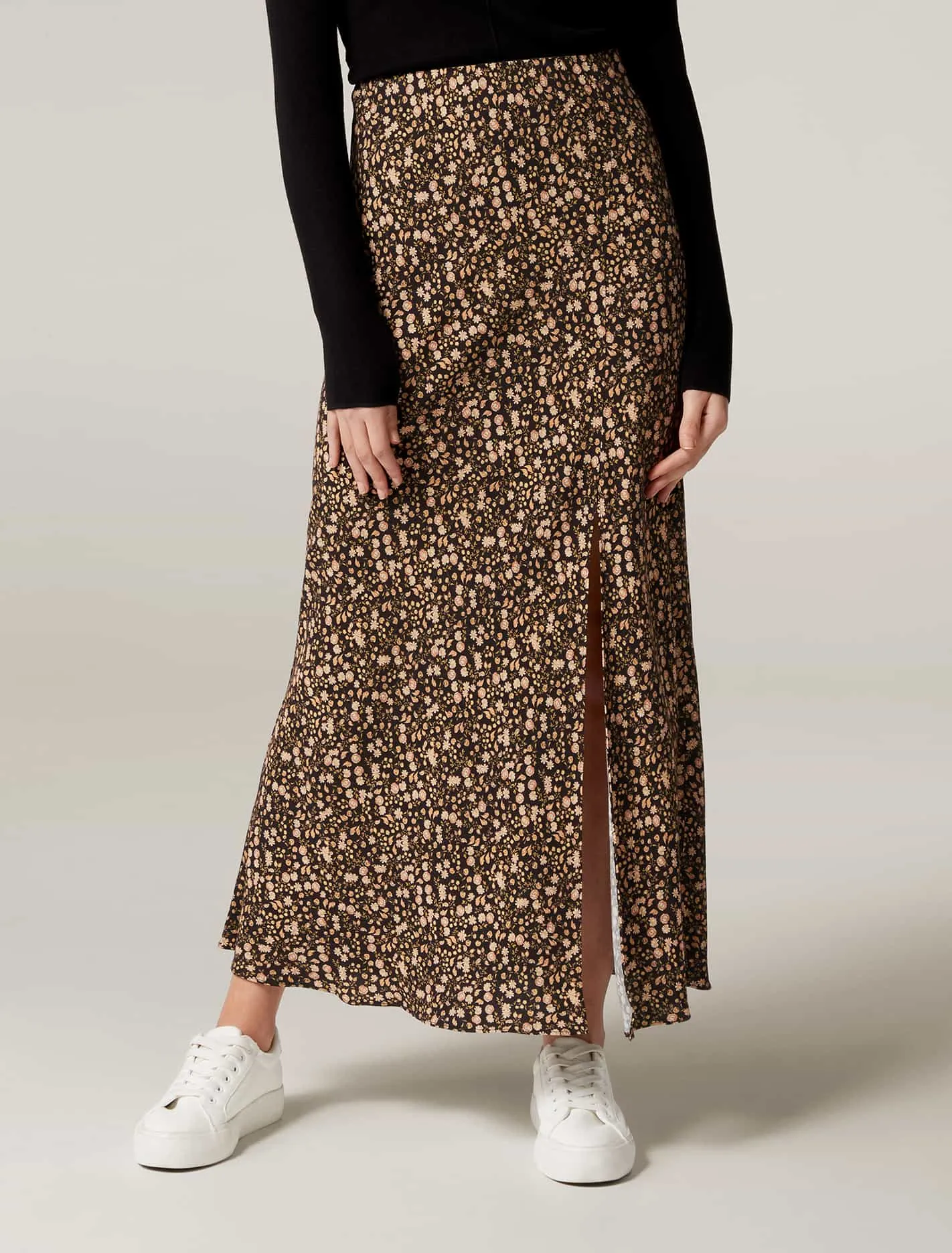 Blanca Bias Split Maxi Skirt