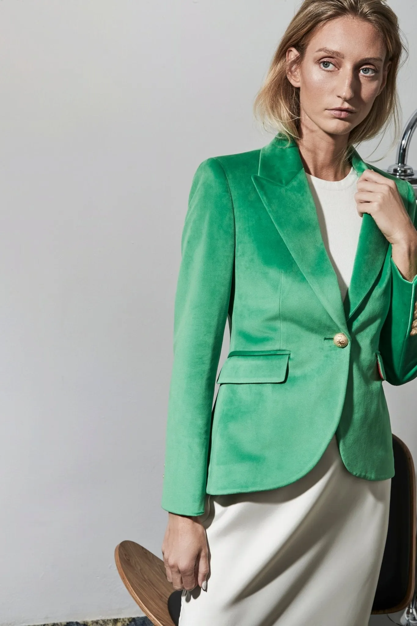 BLAZER TERCIOPELO VERDE HAYLEE