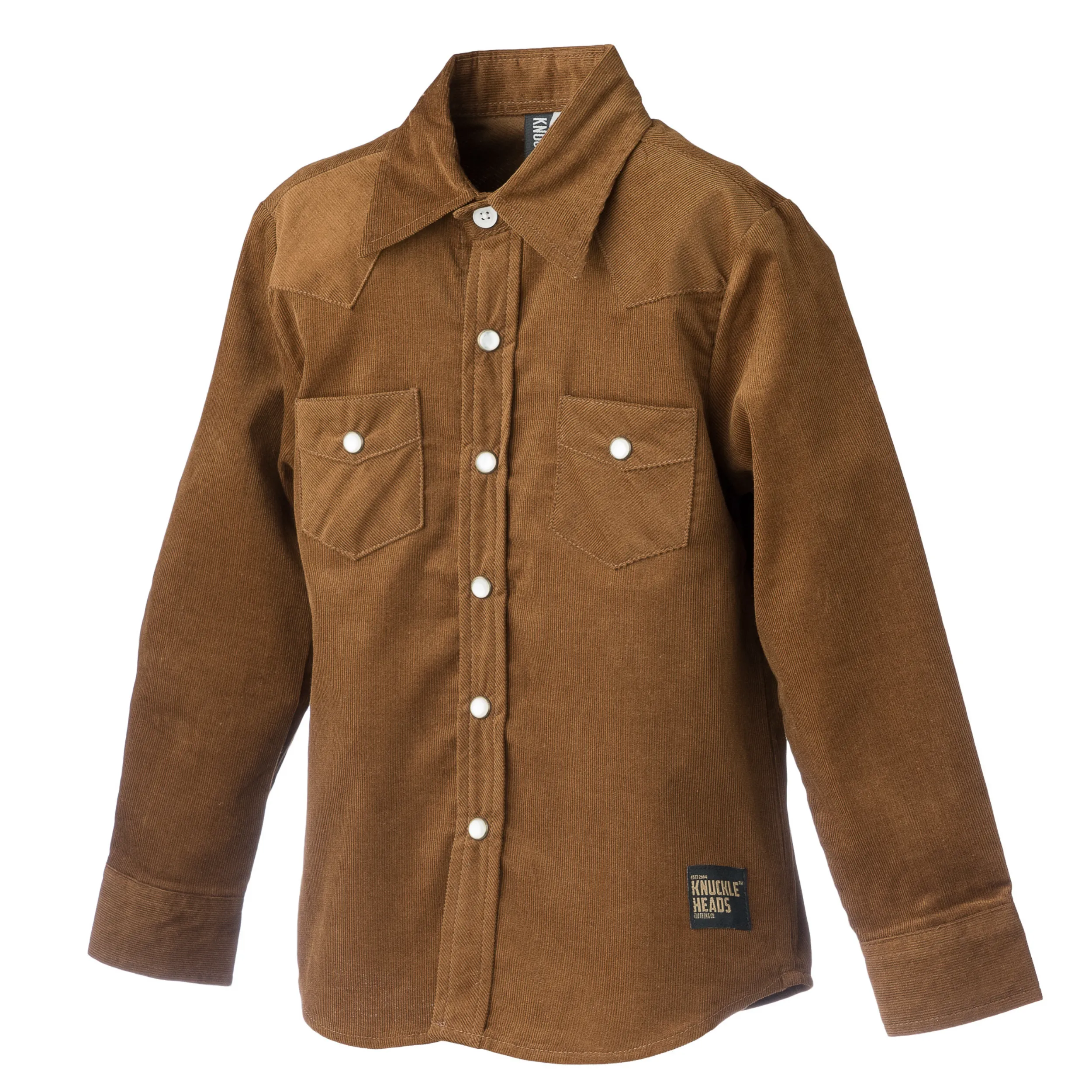 Brown Corduroy Button-up Shirt