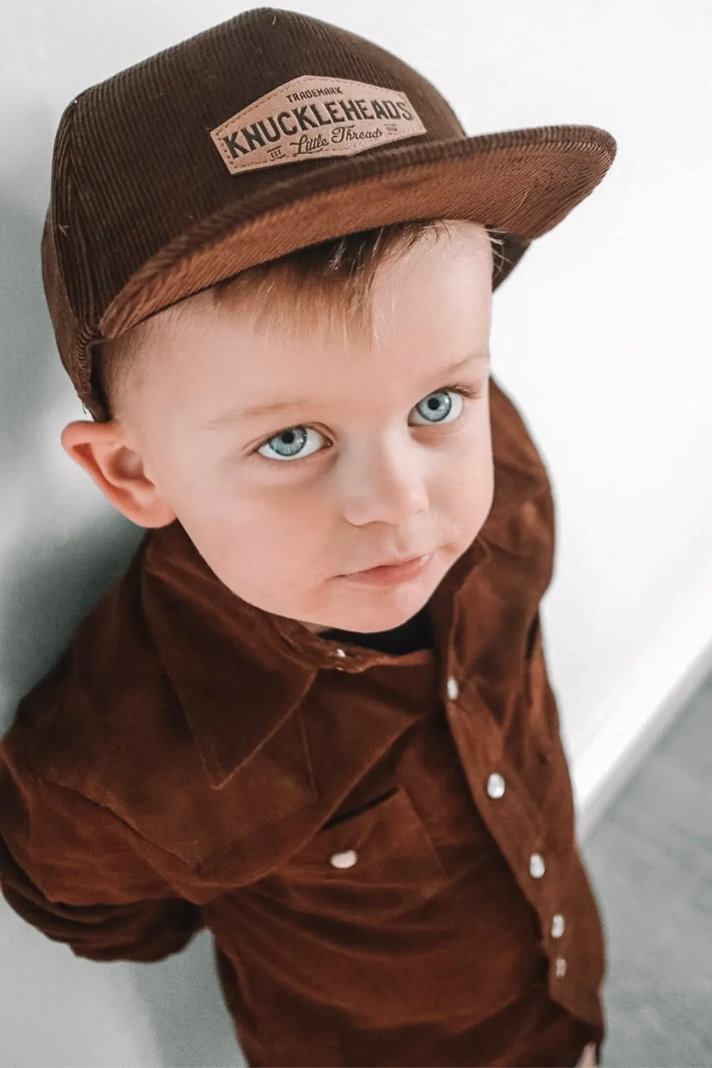 Brown Corduroy Button-up Shirt