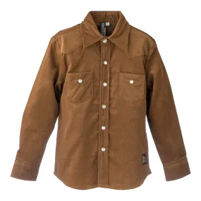 Brown Corduroy Button-up Shirt