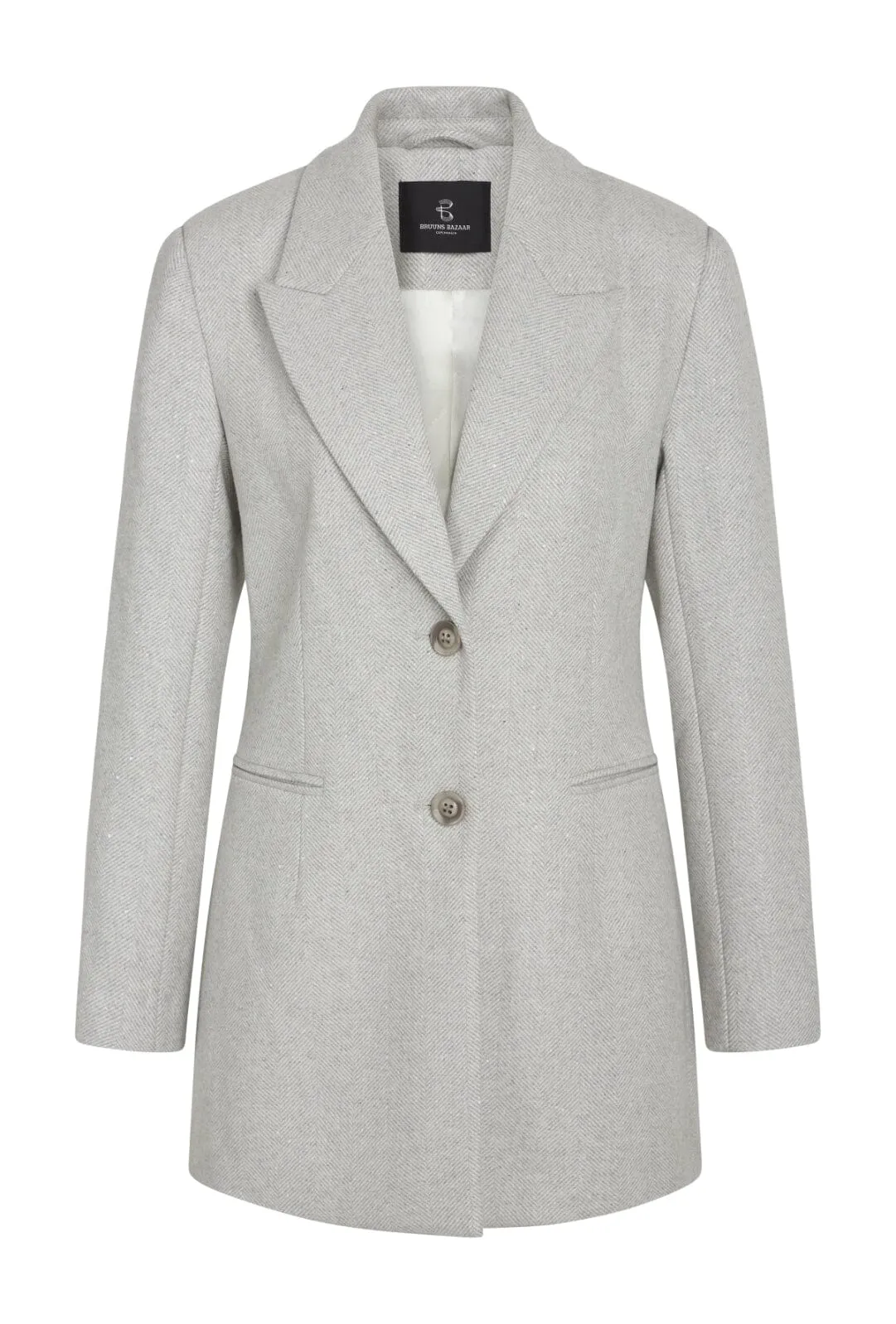 Bruuns Bazaar - Elderbbfana Blazer - Light Grey Melange