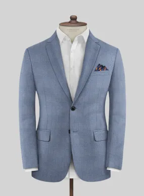 Caccioppoli Sun Dream Ange Blue Wool Silk Jacket