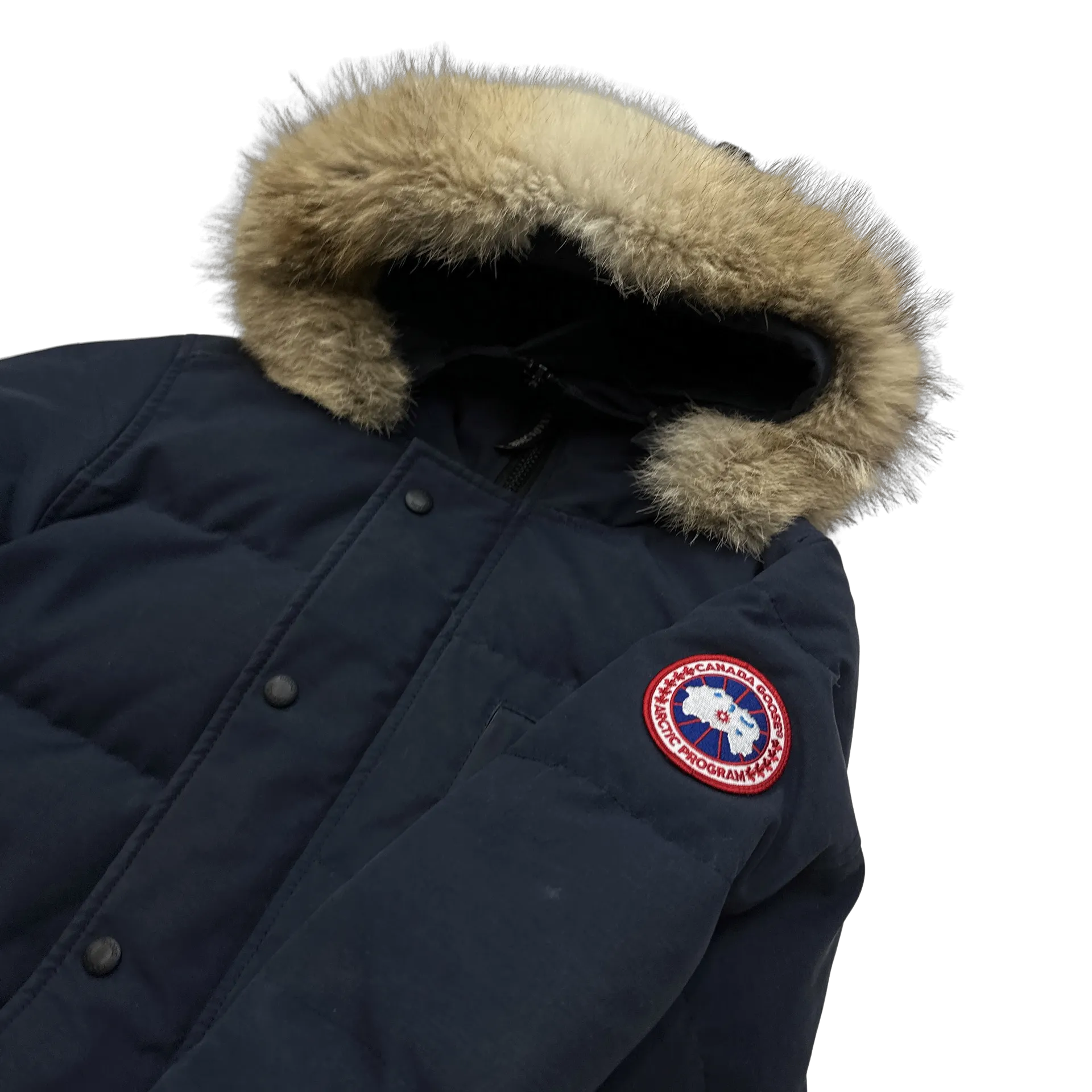 Canada Goose Navy Carson Hooded Parka Jacket - XS