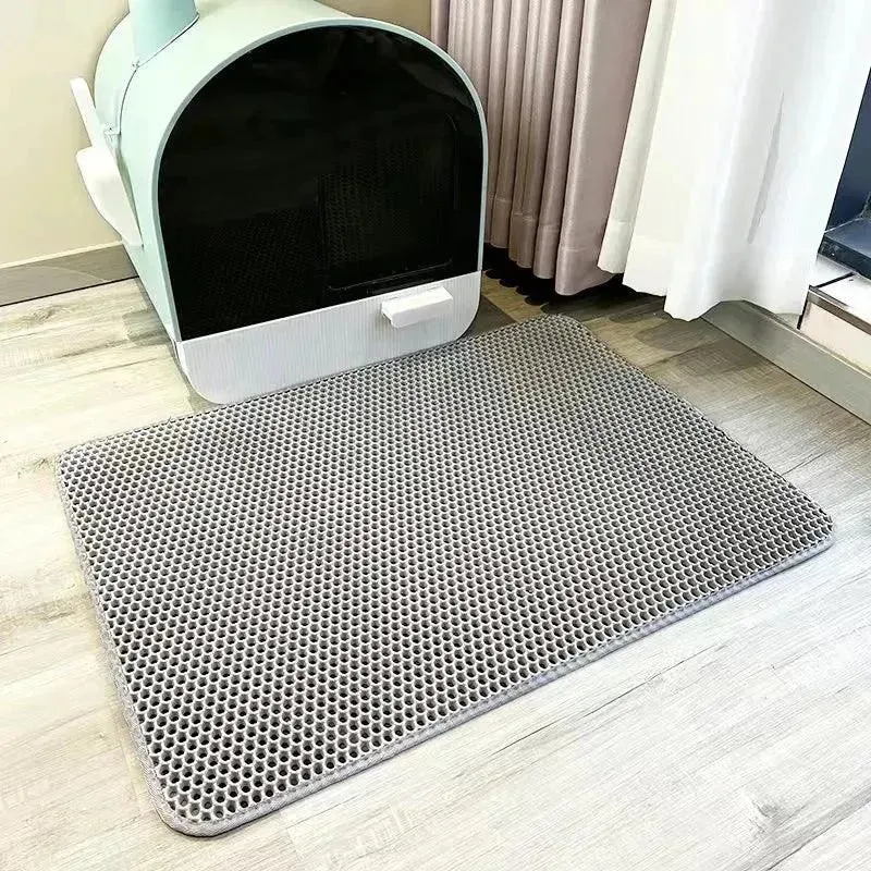 Cat Waterproof Litter Mat - Double Layer, Washable, Non-Slip Pet Supply