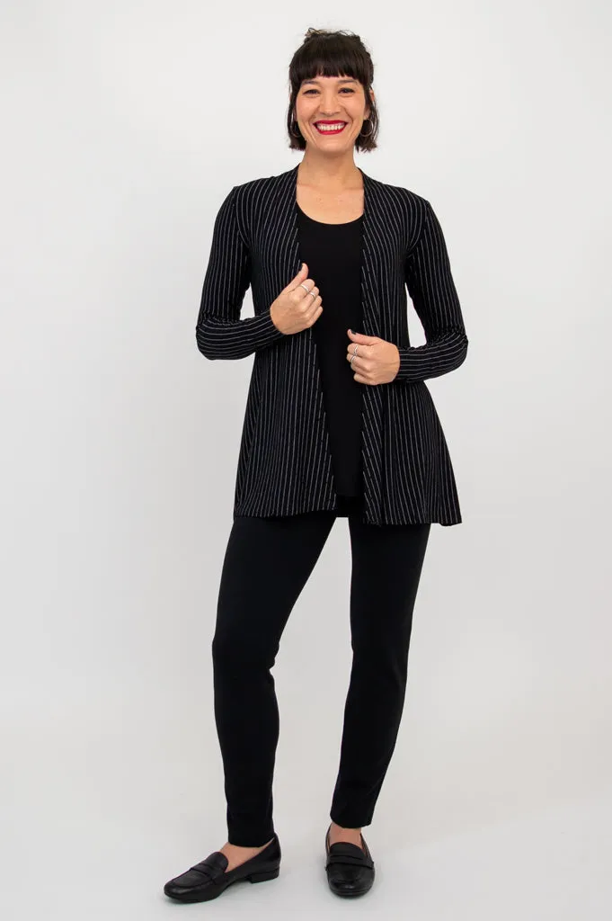 Chopra Jacket, BW Pin Stripe, Bamboo - Final Sale