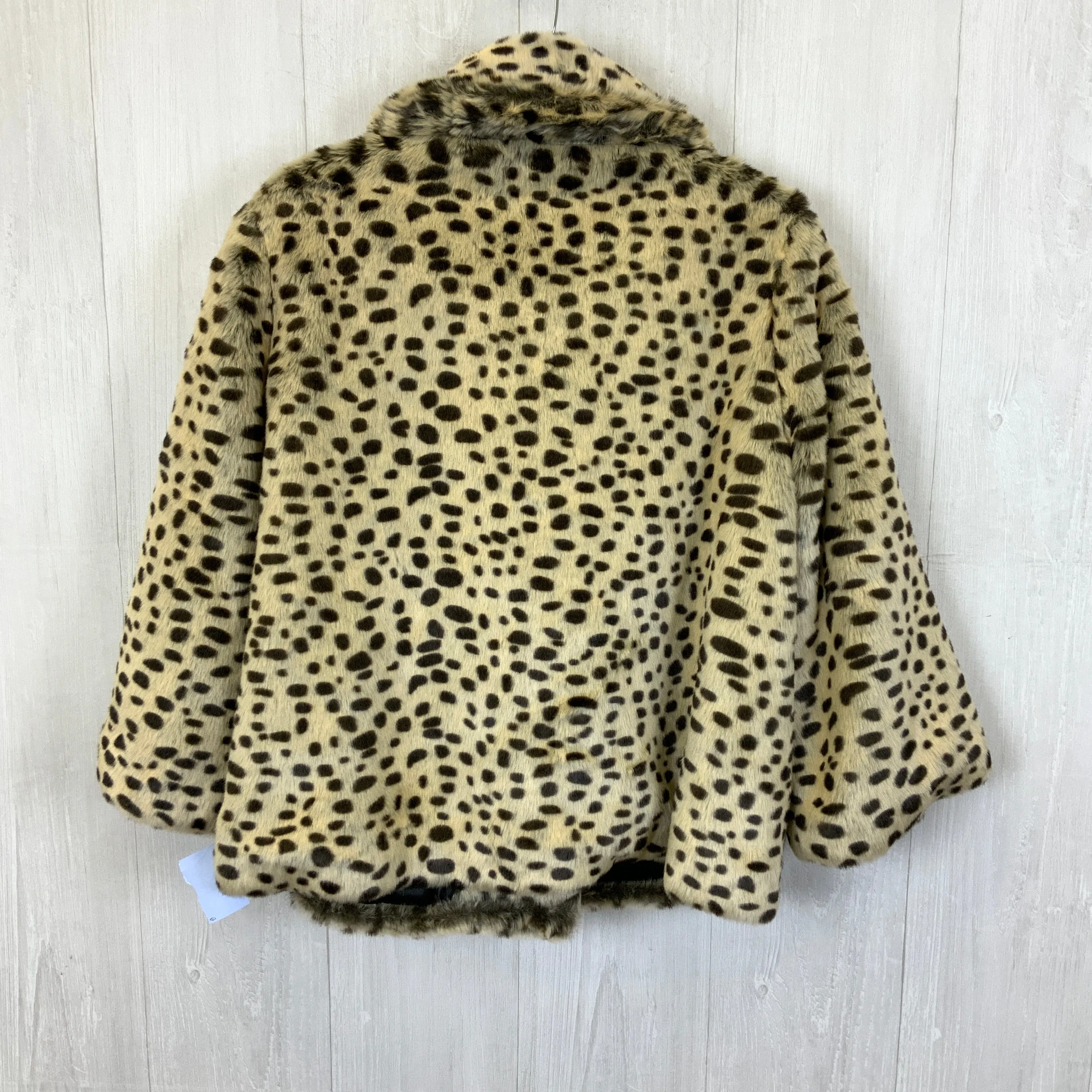 Coat Faux Fur & Sherpa By Vigoss In Animal Print, Size: L