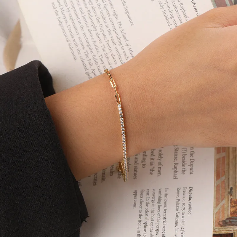 Dainty CZ Chain Bracelet