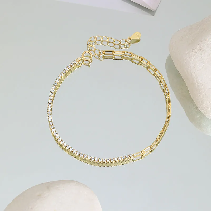 Dainty CZ Chain Bracelet