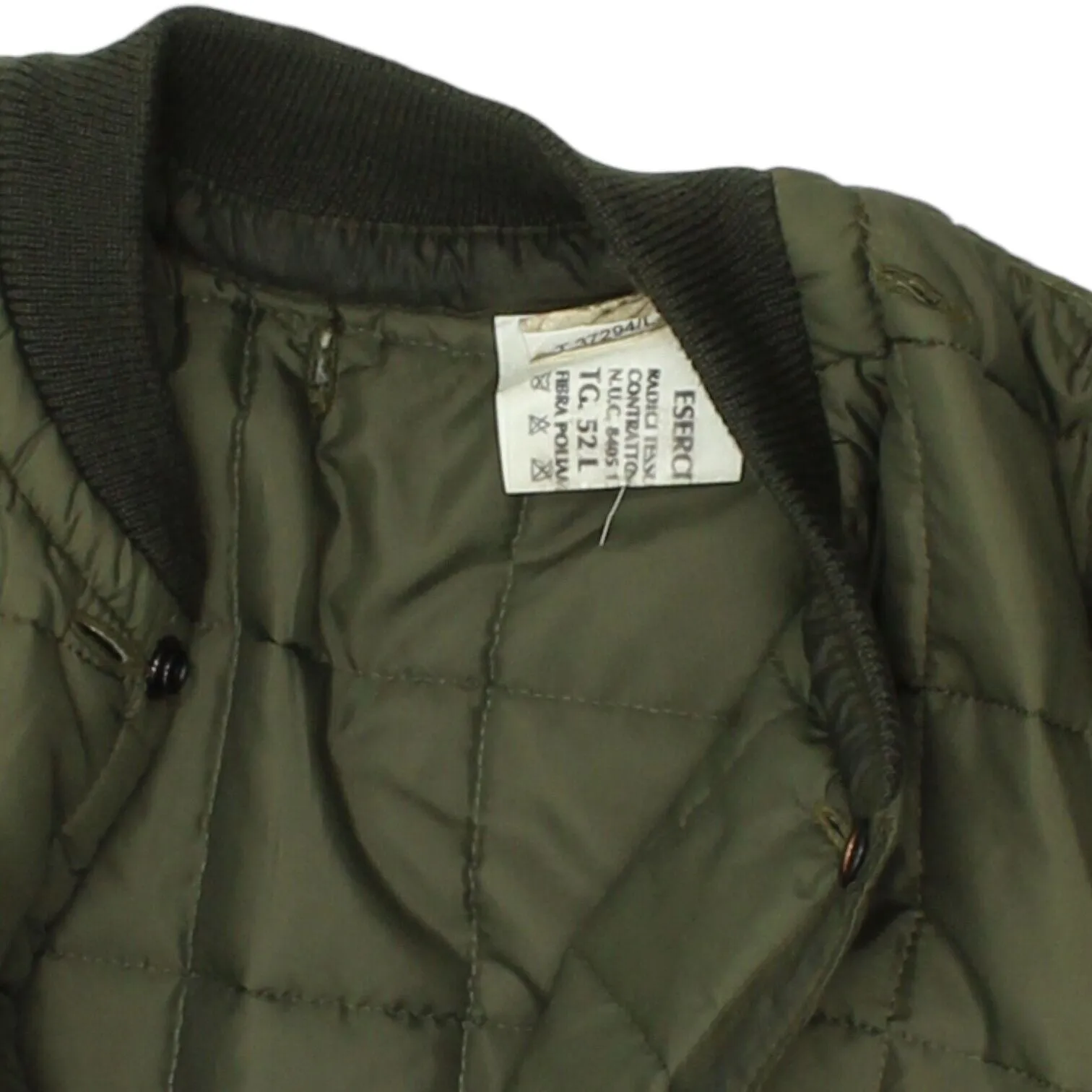 Esercito Mens Green Quilted Coat | Vintage High End Luxury Jacket