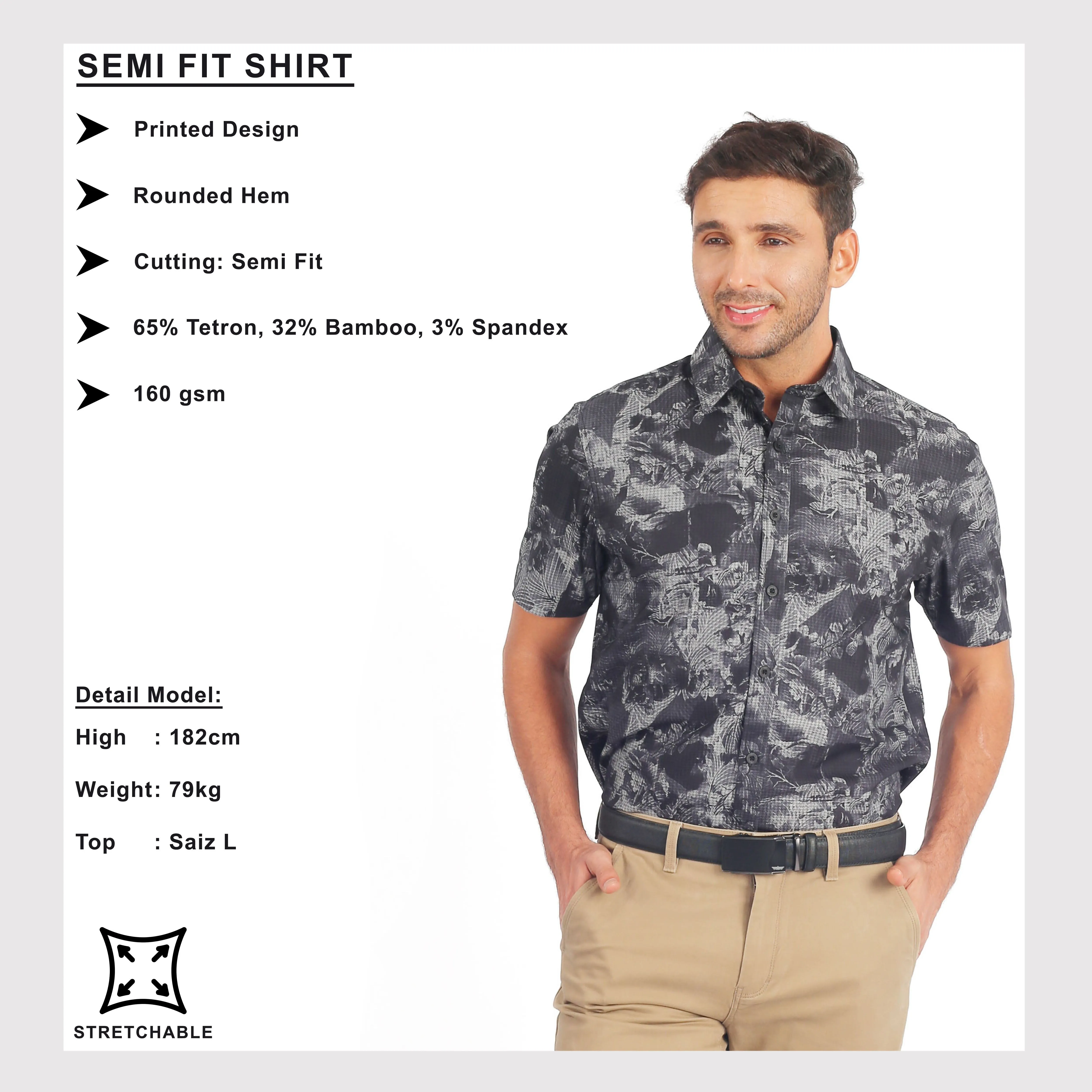 EXHAUST SHORT SLEEVE SHIRT [SEMI FIT] 1695