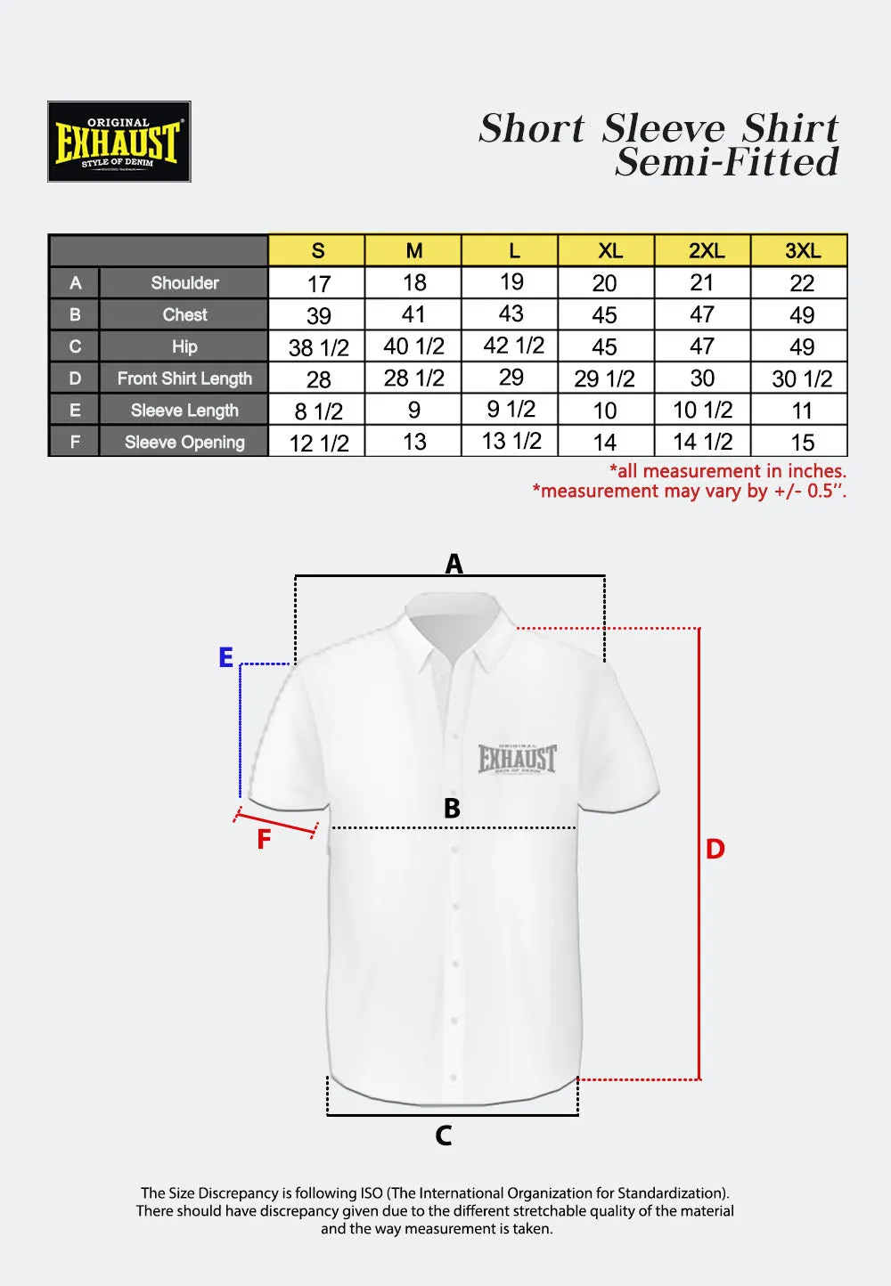 EXHAUST SHORT SLEEVE SHIRT [SEMI FIT] 1695