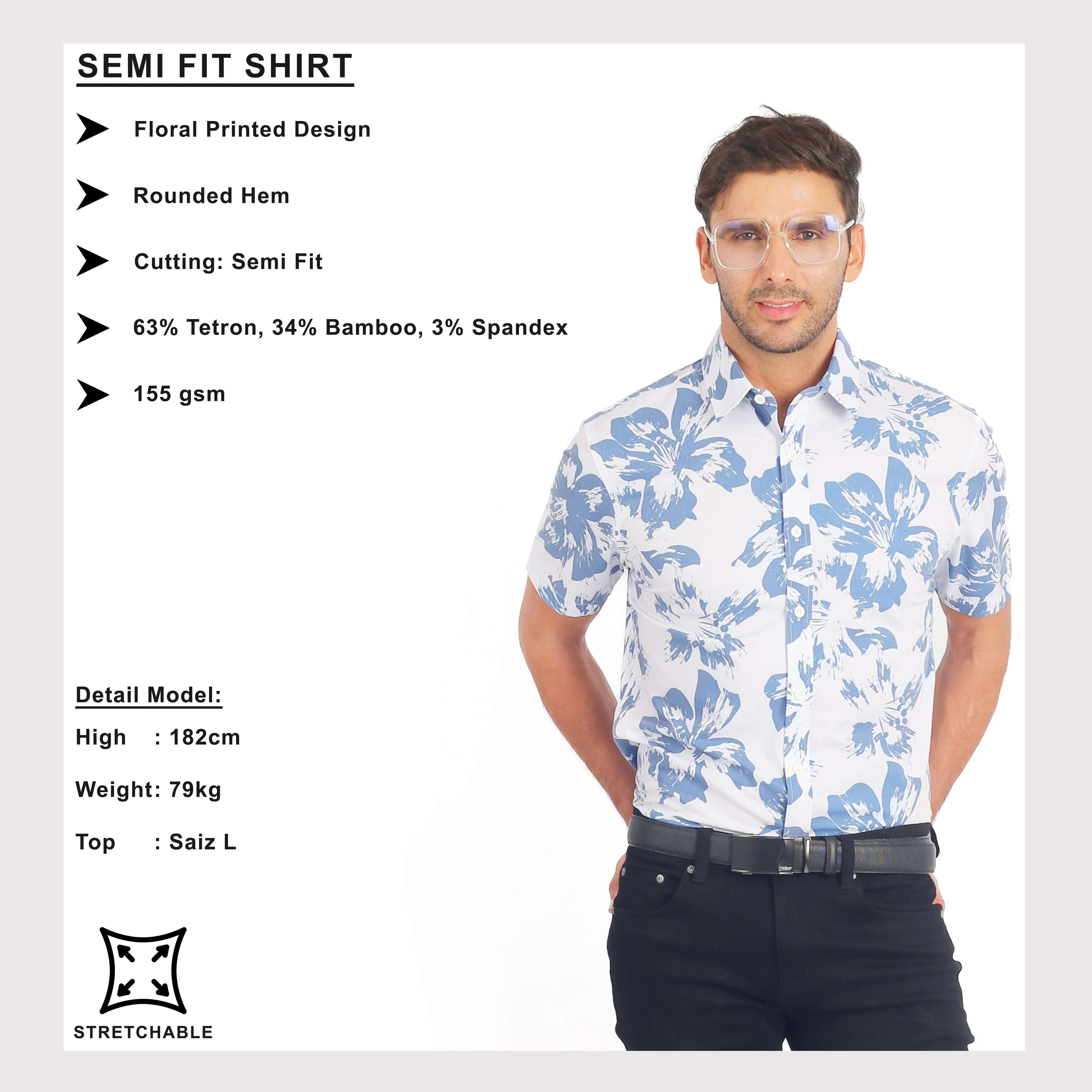 EXHAUST SHORT SLEEVE SHIRT [SEMI FIT] 1698