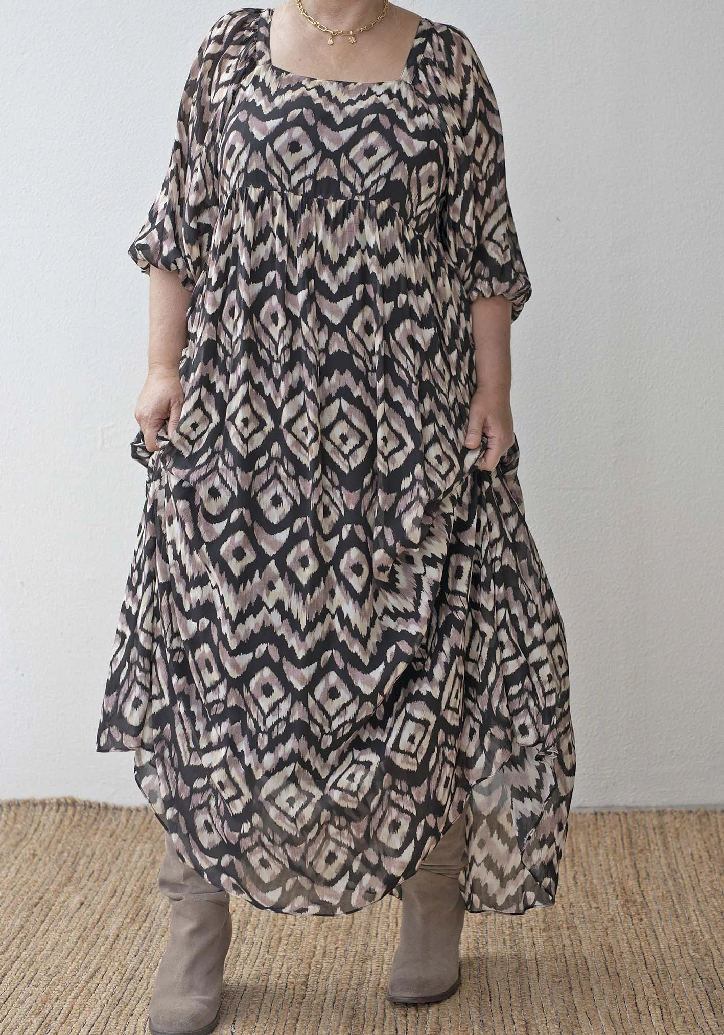 Expedition Tribal Sleeve Maxi Dress