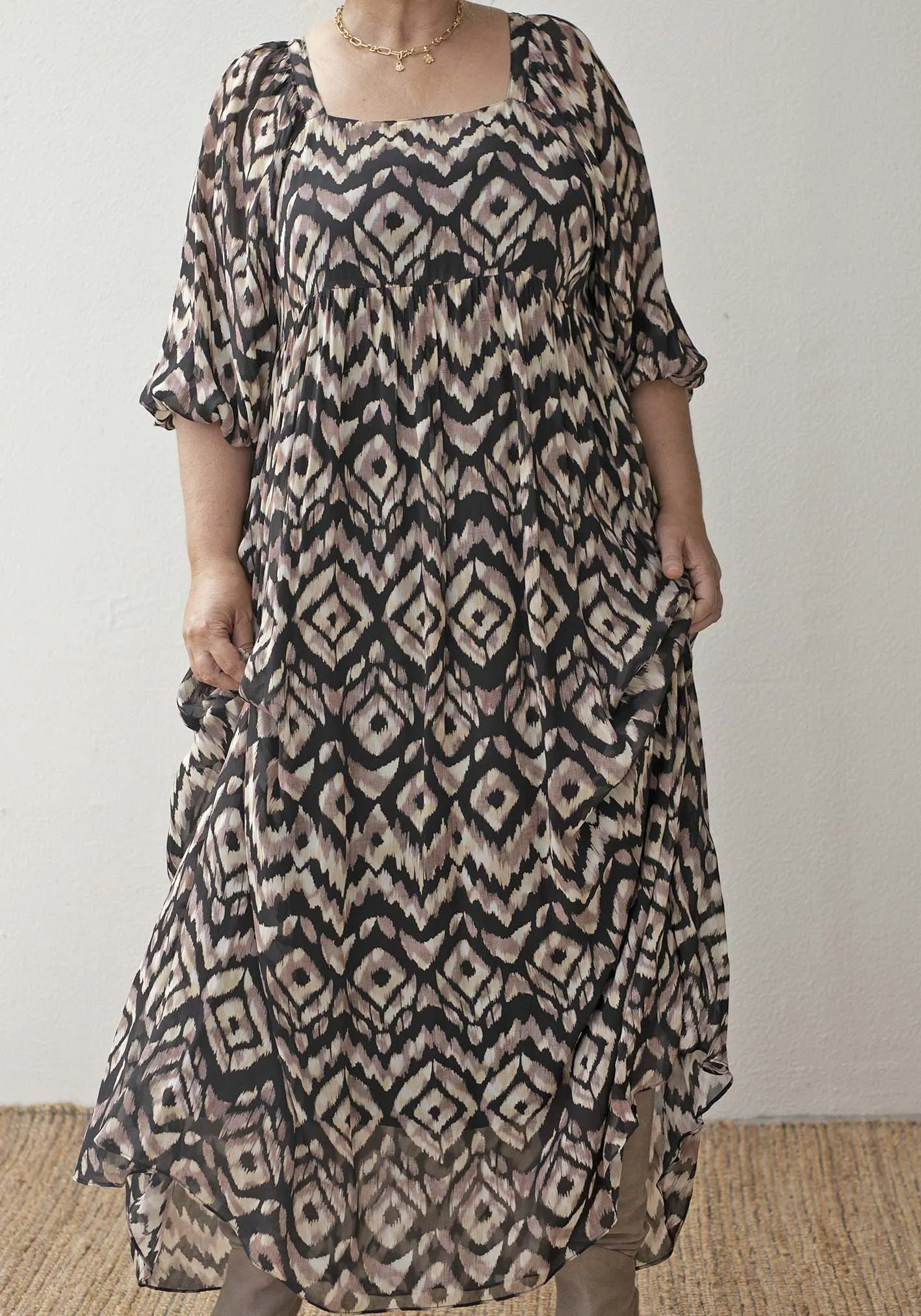 Expedition Tribal Sleeve Maxi Dress