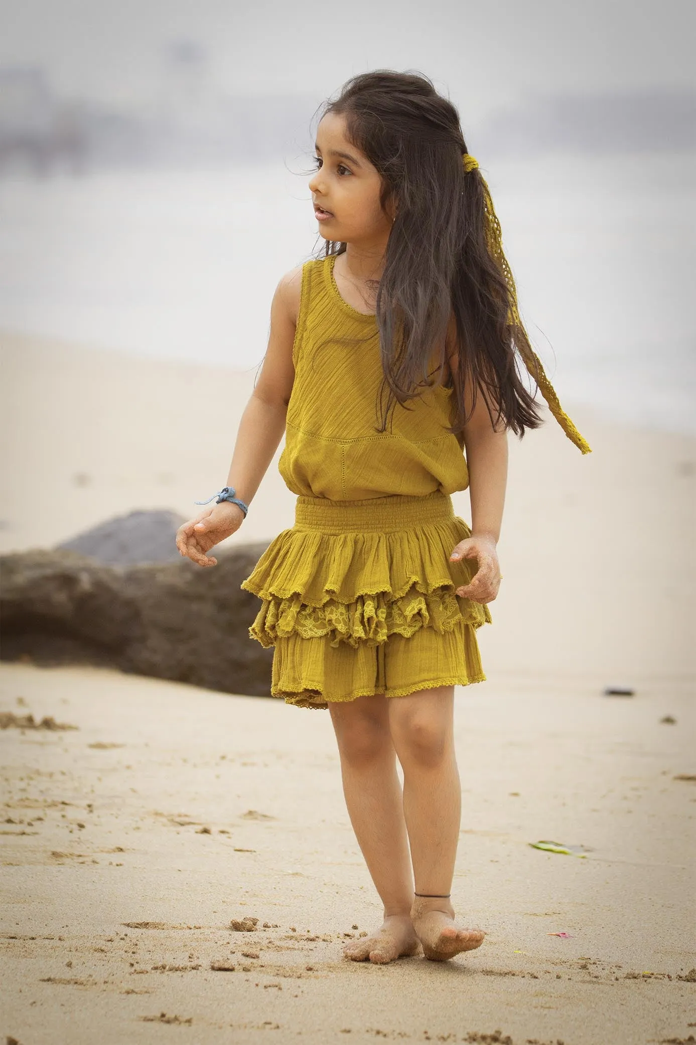 Flutter Skort | Yellow