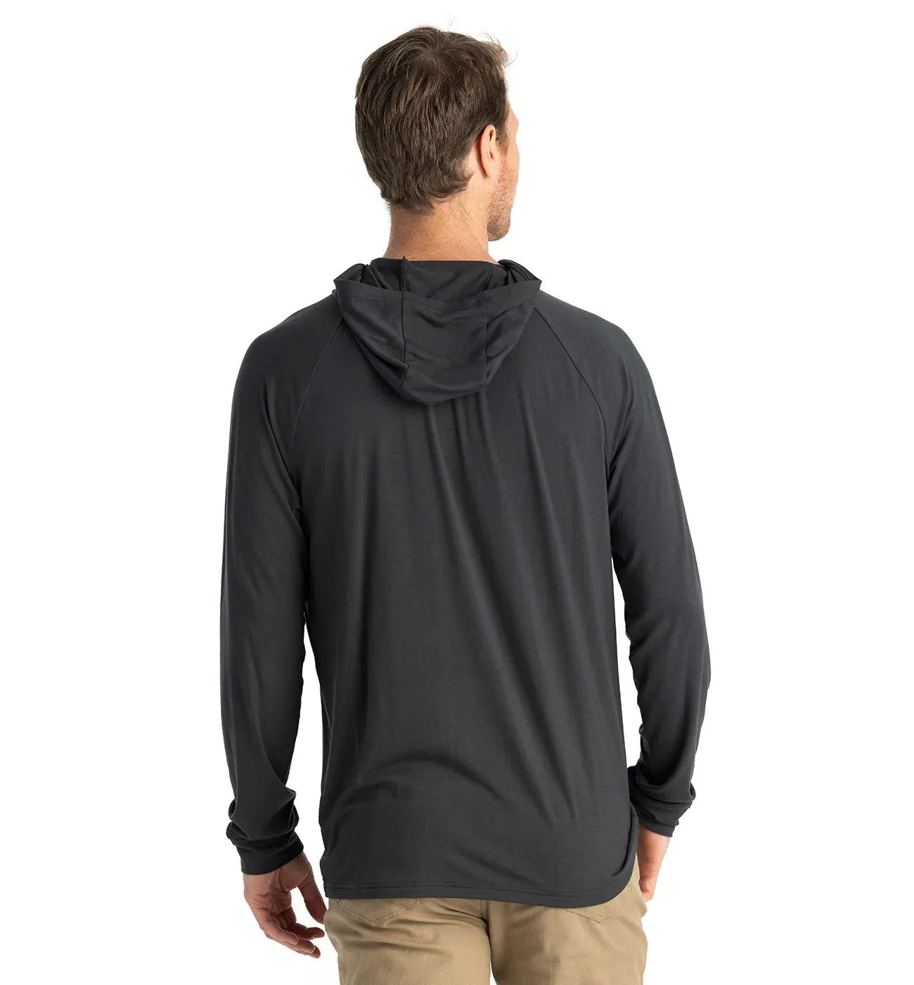 Free Fly Men's Bamboo Flex Hoodie in Black Sand