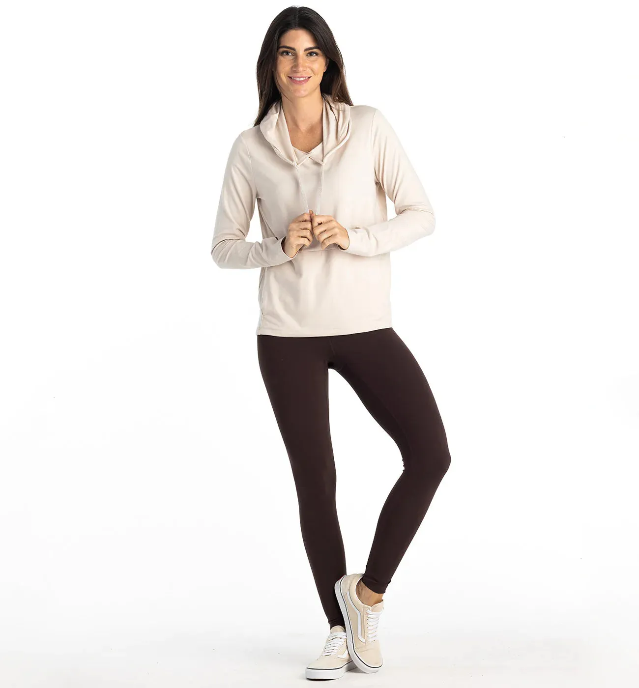 Free Fly Women's Bamboo Flex Hoodie in Stone