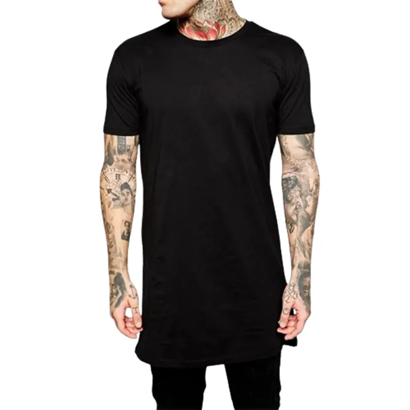 Funki Buys | Shirts | Men's Gothic Short Sleeved Long T-Shirt