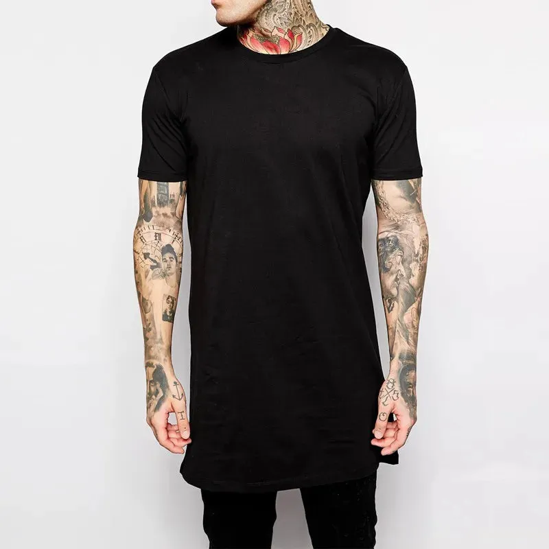 Funki Buys | Shirts | Men's Gothic Short Sleeved Long T-Shirt