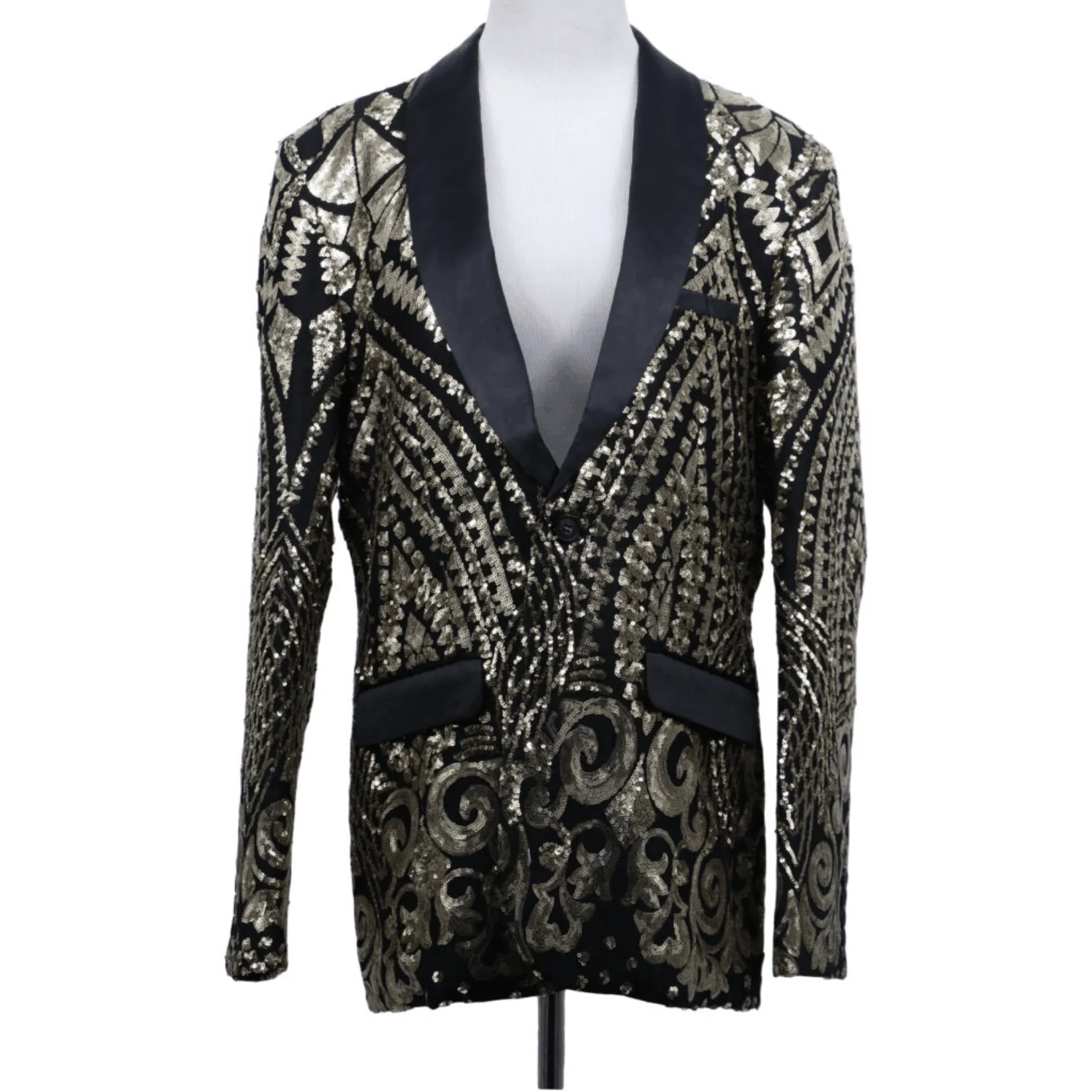 Gold Sequin Rave Blazer