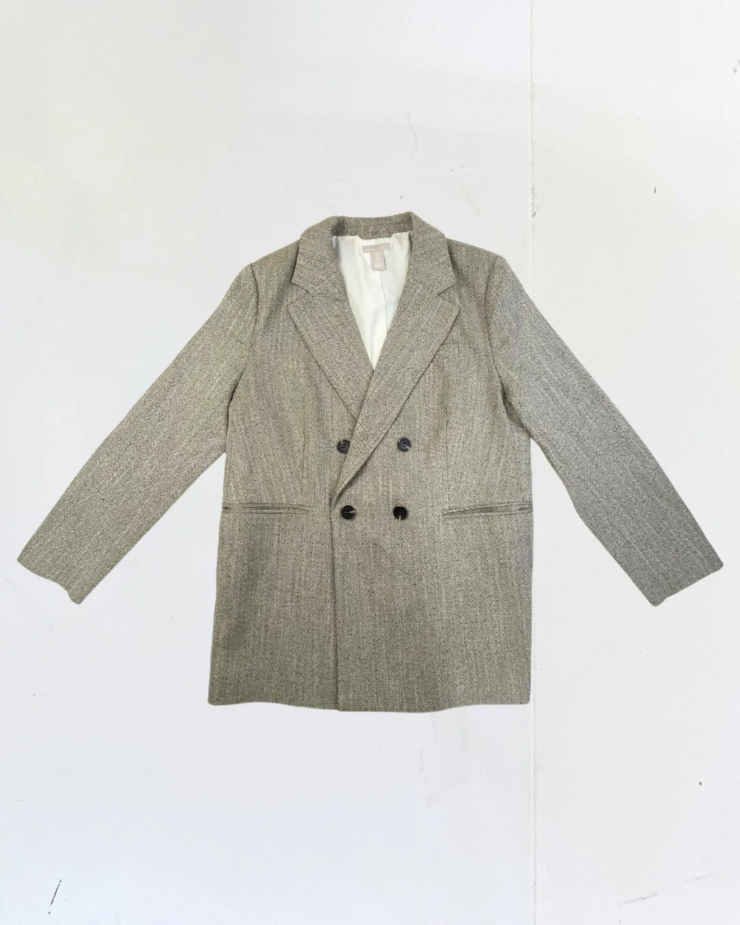 H&M Classic Tweed Blazer - Herringbone Pattern size  XL