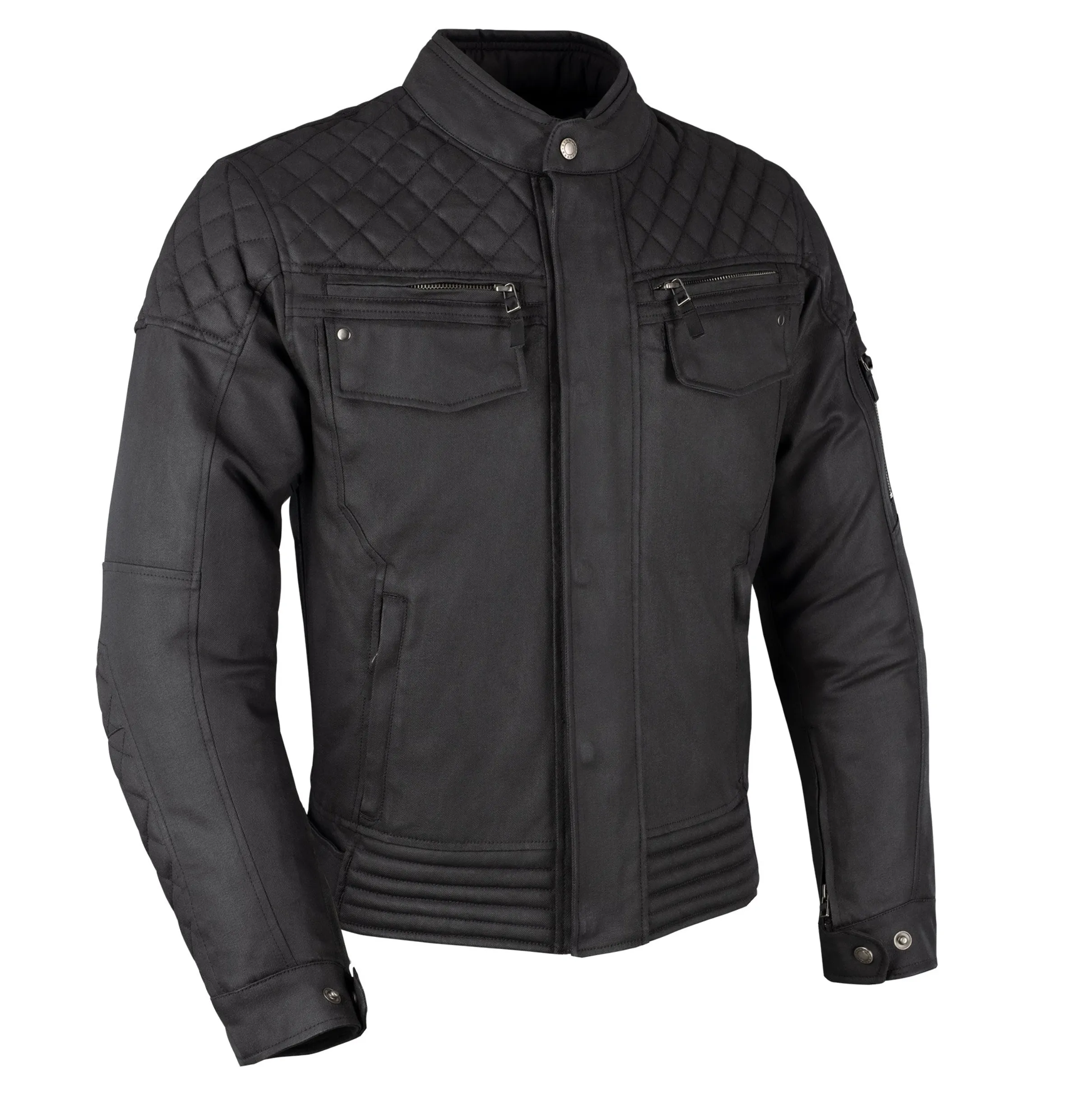 Hardwick Mens Black Wax Biker Jacket by Oxford