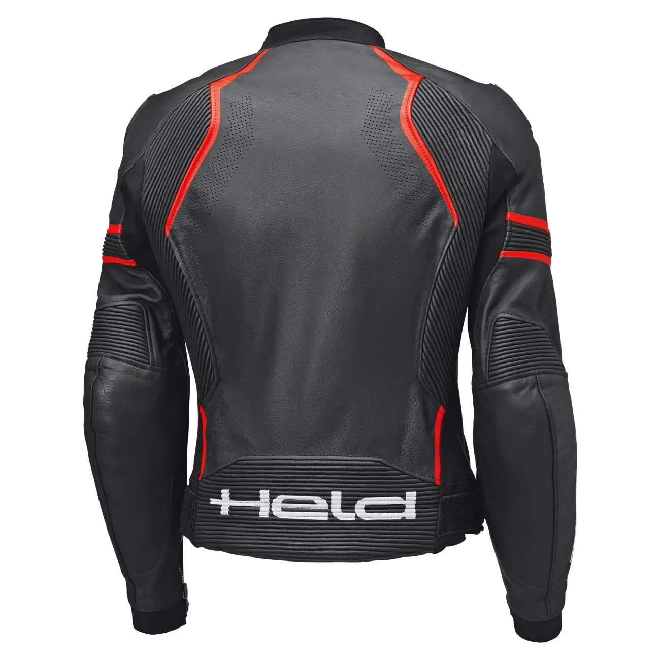 Held Street Rocket 4 Top Ladies Leather Jacket Black / Neon Red