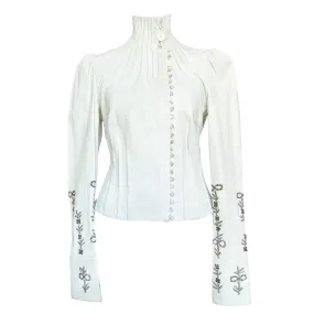 John Galliano F/W 2006 runway embellished leather jacket