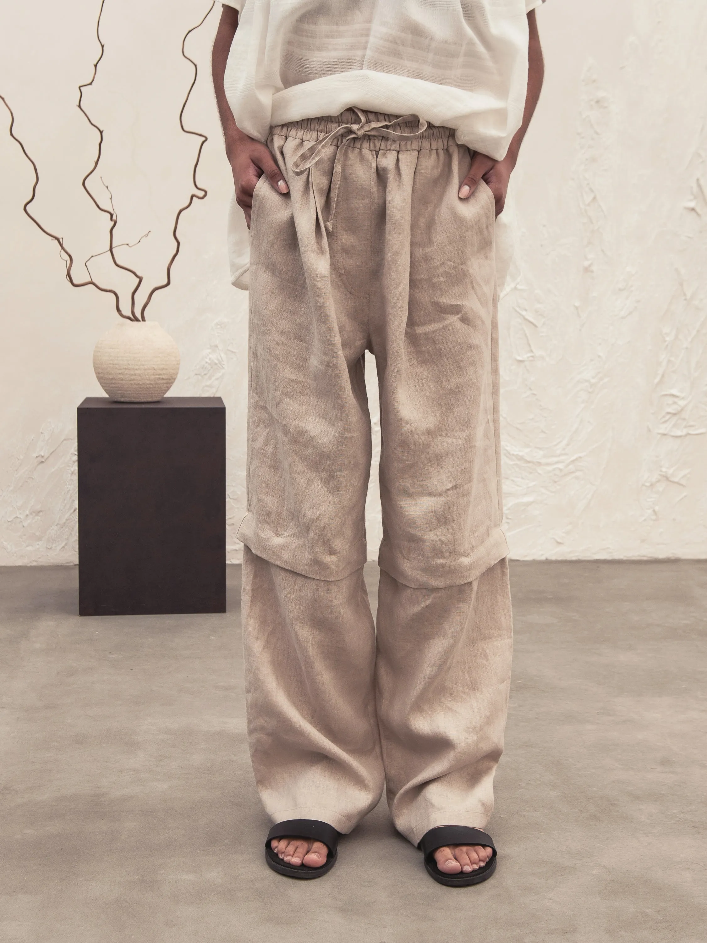 Kris Transformed Linen Pants 2 in 1