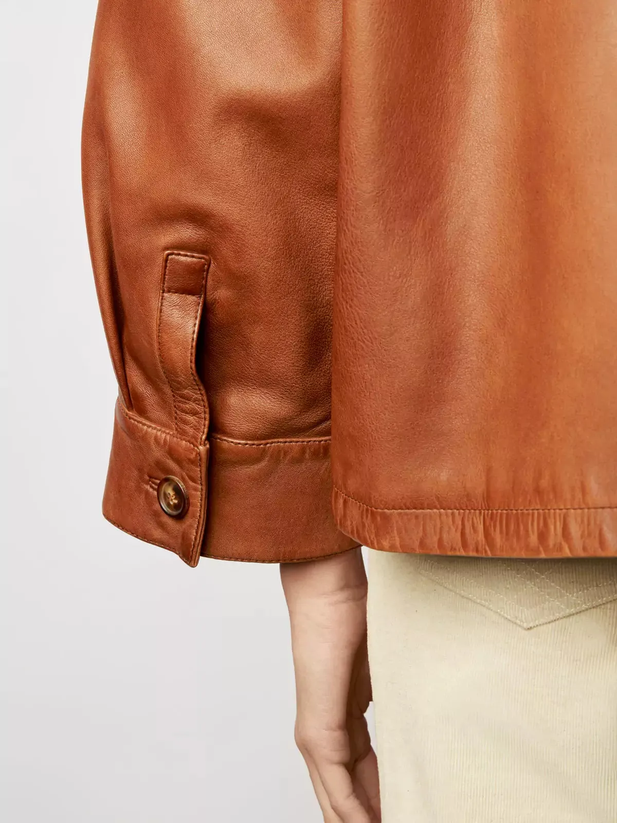 Krista™ | Elegant and Oversized Leather Jacket