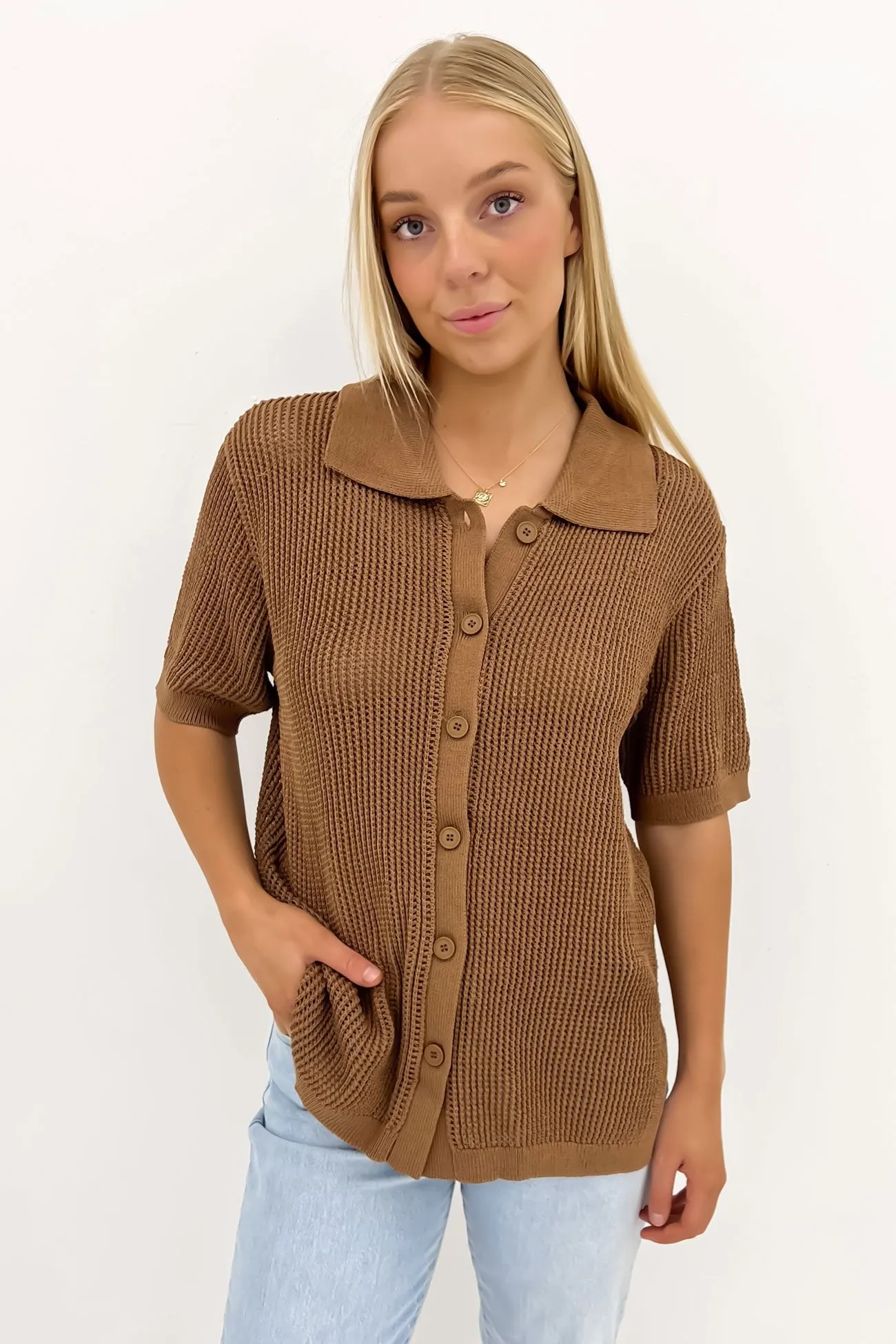 Kylah Knit Top Chocolate