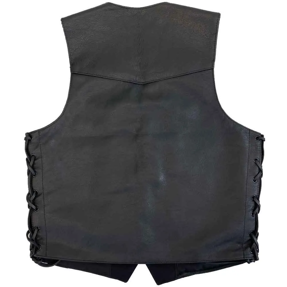 Legendary 'Club Style' Men's Leather Motorcycle Vest