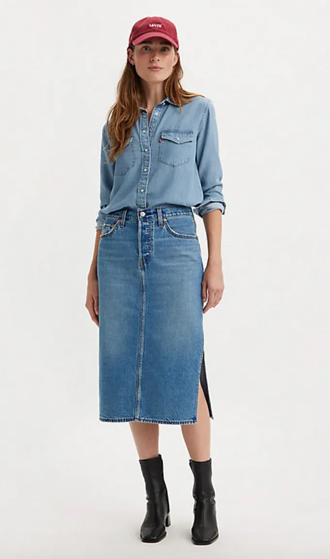 LEVIS Side Slit maxi skirt-Artist Divided T3