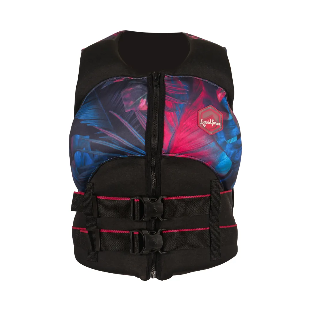 Liquid Force 2024 Heartbreaker CGA Wake Vest-Black/Tropical