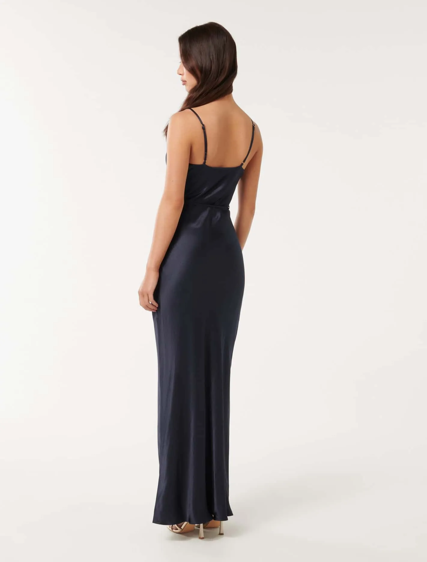 Lucy Satin Cowl Maxi Dress