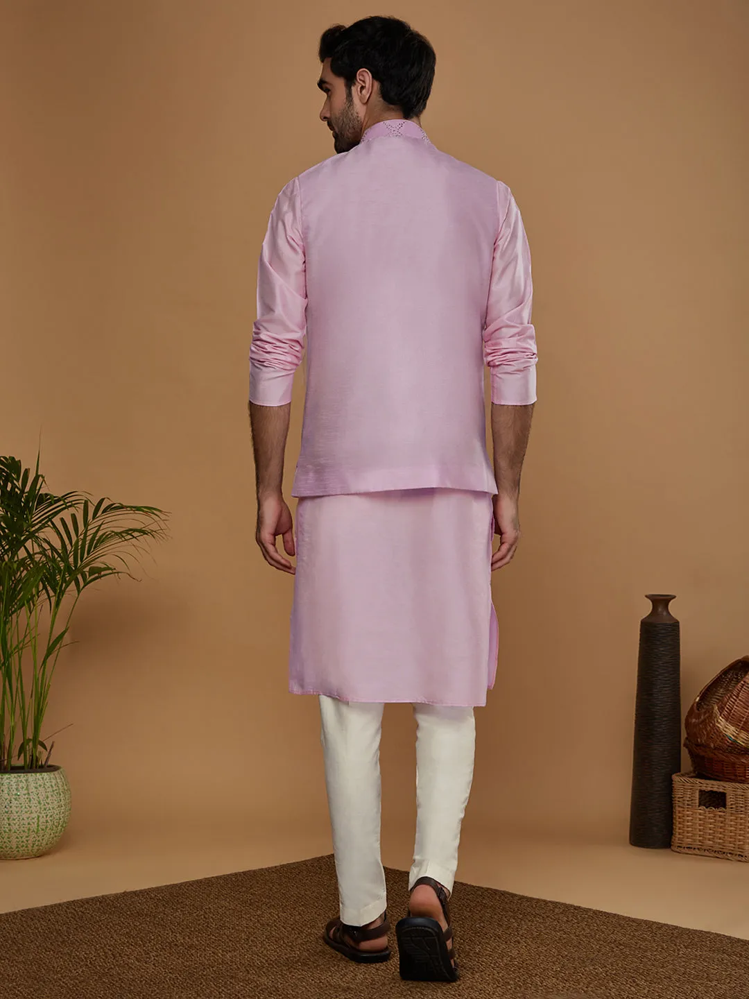 Men Lavender Only Nehru Jacket